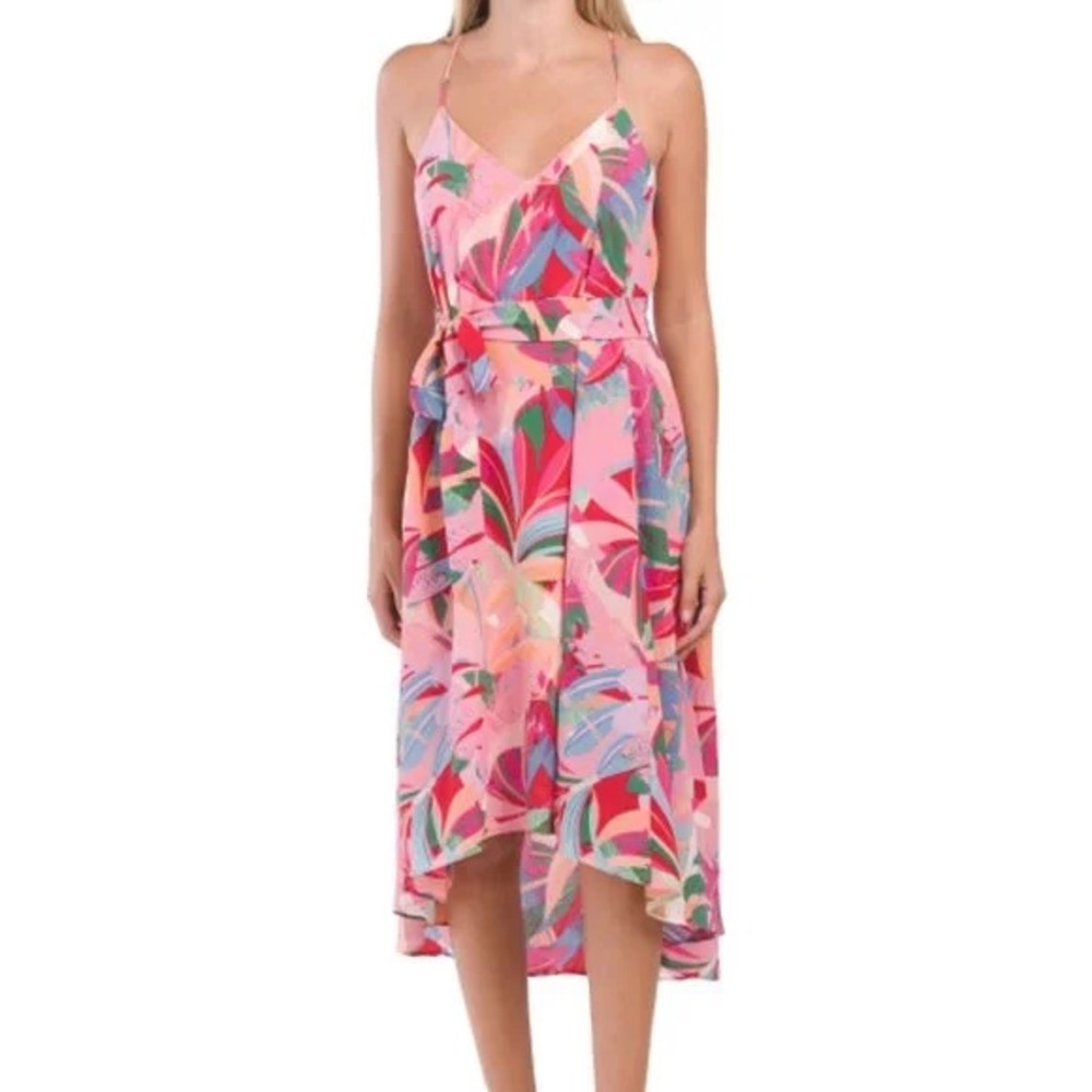 Laundry By Shelli Segal Pink Floral Midi Dress